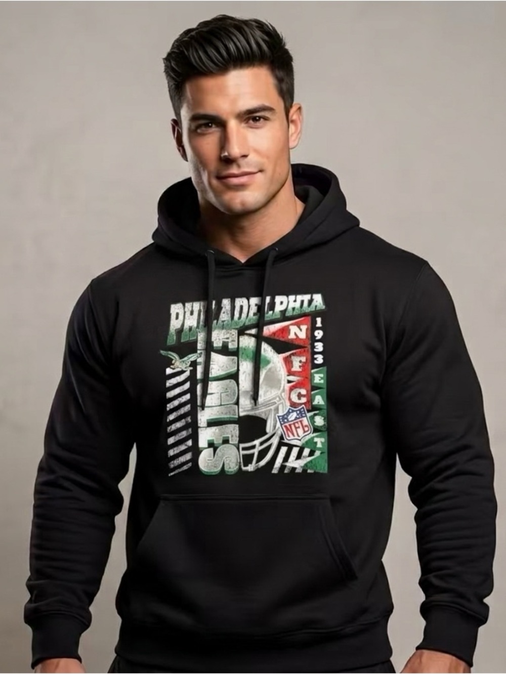 Mitchell & Ness Black Philadelphia Eagles Graphic Hoodie